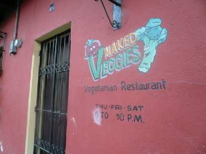 The Naked Veggies Vegetarian Restaurant was right around the corner from my hotel. Too bad it was closed; I would have loved to have tried it even though I eat meat sometimes.