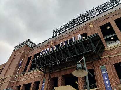 Outside Coors Field, where the Colorado Rockies play their home baseball games.