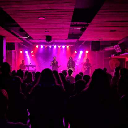 A really good band was playing at the Downtown Artery.