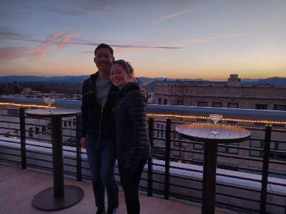Felix and Maureen enjoying the sunset at Hemingway's Cuba in Asheville. Felix and Maureen enjoying the sunset at Hemingway's Cuba in Asheville.