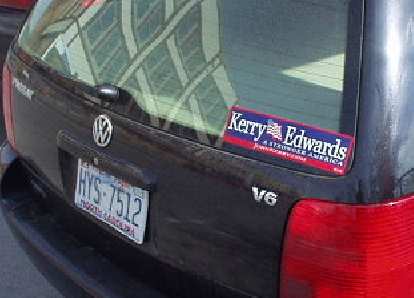 You will almost never see a Bush-Cheney bumper sticker in this progressive town.