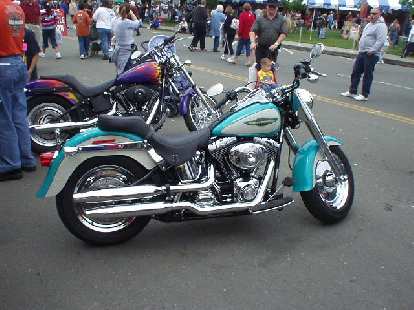 A custom Harley. A custom Harley.