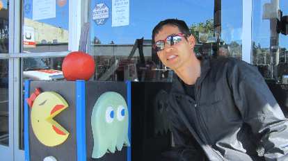 Felix Wong, Ms. Pac Man, green ghost, Astoria, Oregon