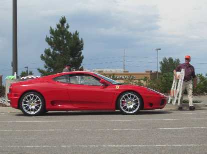 A red Ferrari 360 Modena.