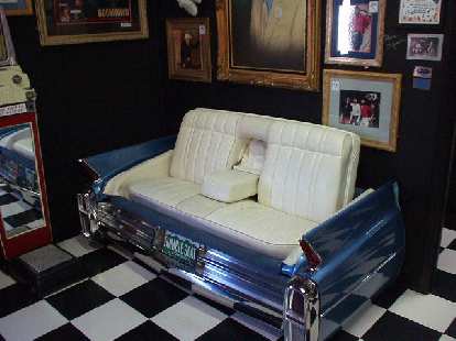 Who knew a Cadillac rumble seat would make for a nice sofa? Who knew a Cadillac rumble seat would make for a nice sofa?