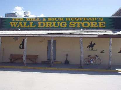 [Mile 103, 2:39 p.m.] Made it to Wall Drug, which was the last checkpoint before going back!