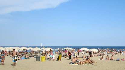 At Barceloneta beach. At Barceloneta beach.