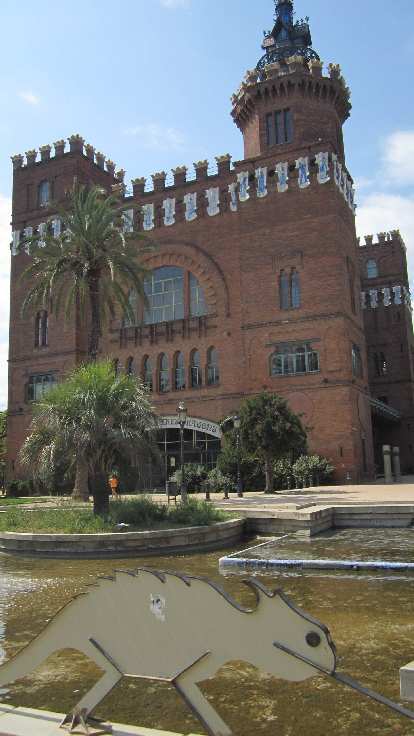 Building in La Ciutadella park. Building in La Ciutadella park.