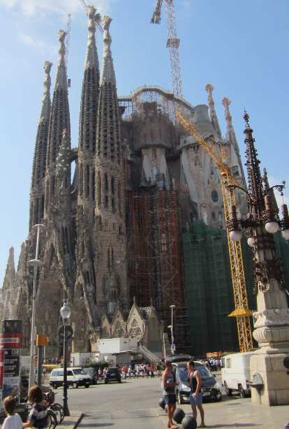Gaudi's La Sagrada Familia is an ongoing project in Barcelona.