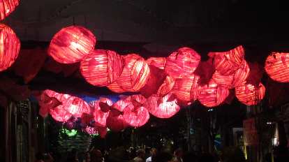 Colorful lanterns.