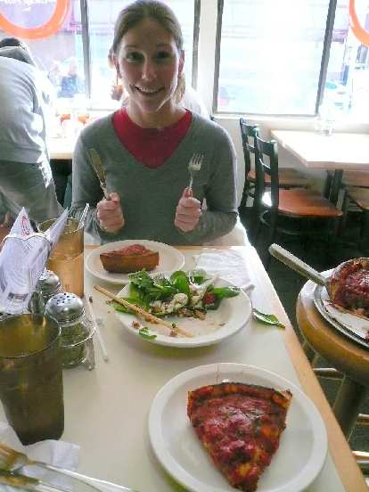 Lisa and I had some deep-dish pizza at Zacchary's in Albany, CA. Delish!