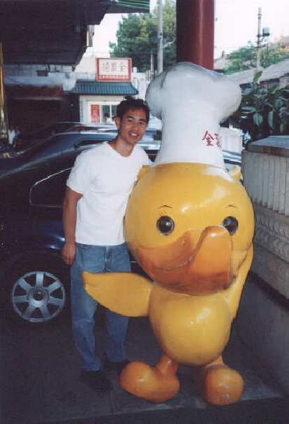 Felix Wong with Mr. Peking Duck himself!