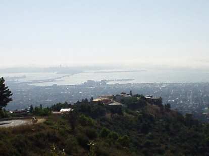 After Death Climb #5 (Claremont Ave.): View of the SF bay from Grizzly Peak. After Death Climb #5 (Claremont Ave.): View of the SF bay from Grizzly Peak.