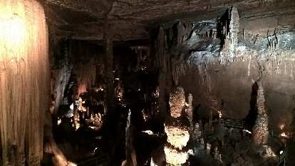 Inside the Blanchard Springs Caverns.