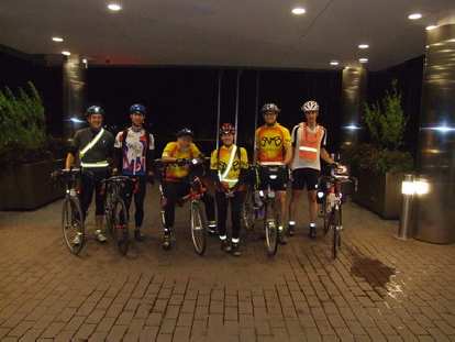 Anthony, myself, Silo, Susan, Chip and Ted at the start.  Of the six of us, I was the only one who had not ridden BMB before.  Four of us would ultimately finish this year's ride.