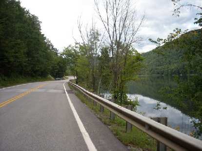 [Mile ~194] Riding by a Lake on Route 100 North in Vermont.