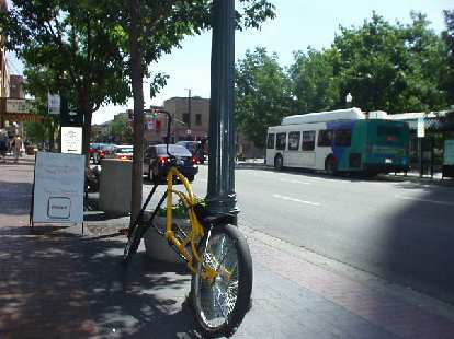 Nifty lowrider bicycle in downtown Boise.
