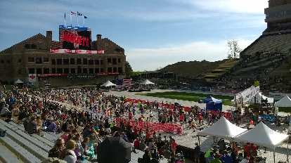 Finishers coming in at Folsom Field.