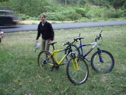 Tori and our Huffy-level rental bikes. Tori and our Huffy-level rental bikes.
