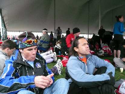 Eddie and Danny chillin' before the race.