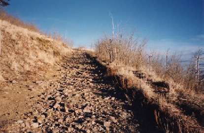 The trail up Sugerloaf Mountain.