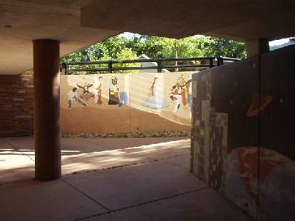 Murals outside the Boulder Library.