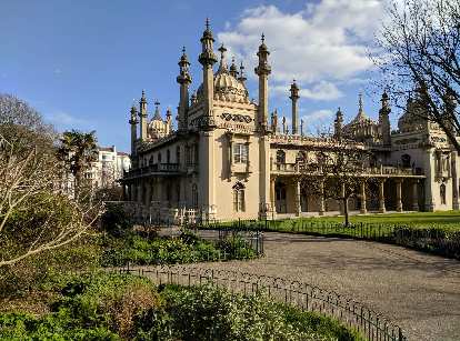 The Royal Pavilion in Brighton and Cove.