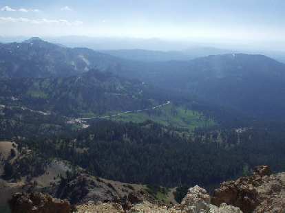The southeast view from the top of Brokeoff Mountain.