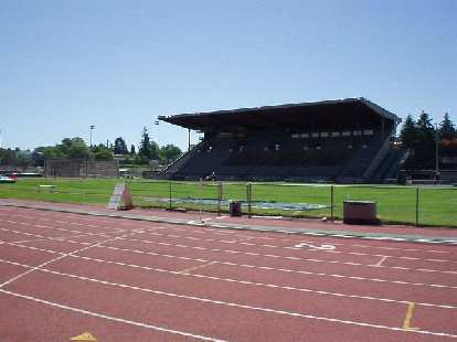 [Eugene, OR] In Eugene, I stopped by the famed Hayward Field, the track where lengendary Steve Prefontaine starred at the University of Oregon.