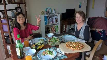 Stacey Collver, Laura Fairchild, lunch