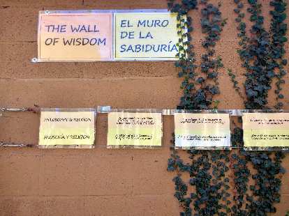 The Wall of Wisdom along the Camino Francés.