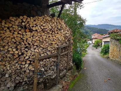 Lots of firewood in San Marcelo, Spain.