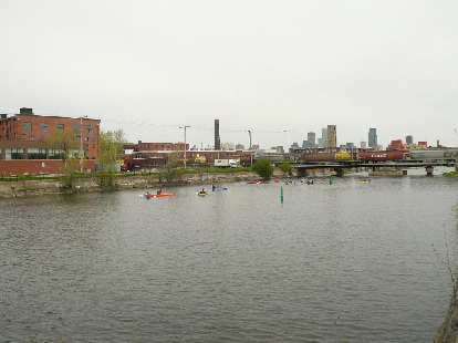 Kayakers in Le Canal de Lachine. Kayakers in Le Canal de Lachine.