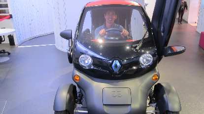 Felix Wong behind the wheel of a Renault Twizy. Felix Wong behind the wheel of a Renault Twizy.