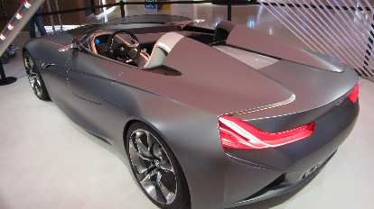 Rear view of the BMW concept car.