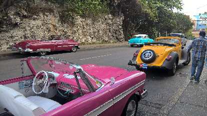 Vintage convertibles in Havana, Cuba.