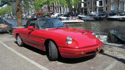 An Alfa Romeo Spider in Amsterdam.