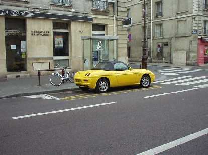 The Fiat Barchetta is a fetching Italian roadster that, alas, is front-wheel-drive but is very pretty.