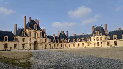 Outside the Château de Fontainbleau. Outside the Château de Fontainbleau.