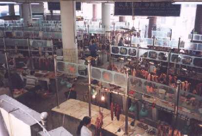 An indoor food mall in Chongqing.