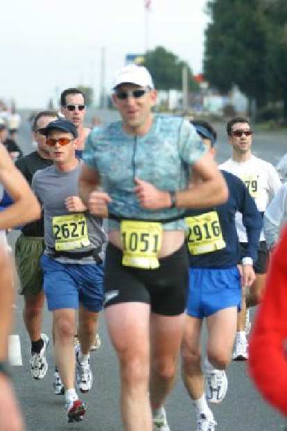 Russ leading a pack, looking strong. Photo: Russ leading a pack, looking strong.