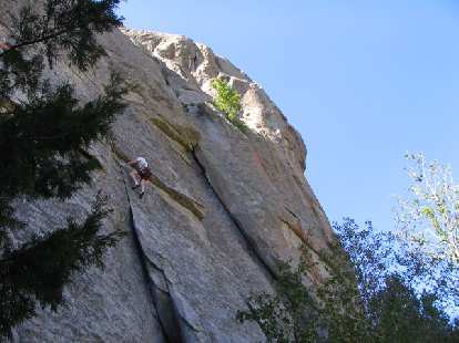 Tori now goes up the 5.10a.