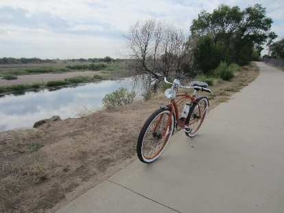 [Day 1, Mile 60, 10:34 a.m.] On the Platte River Trail.