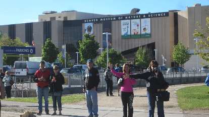 Denver Museum of Nature and Science; spectators for the 2015 Colfax Half Marathon