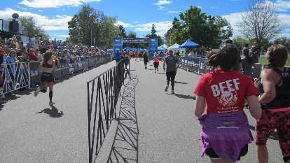 Finishing stretch of the 2015 Colfax Half Marathon.