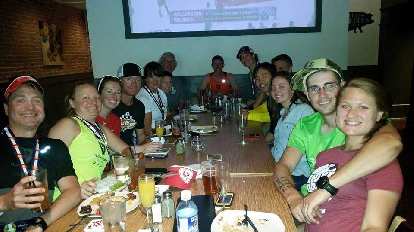 Fort Collins Running Club members at the Blind Pig after the Colorado Marathon.