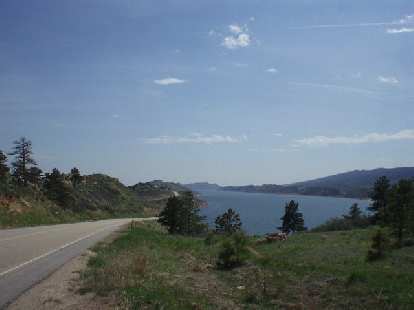 The Horsetooth Reservoir from the top of Dam Hill.