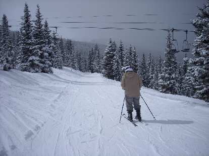 On one of the easier trails.