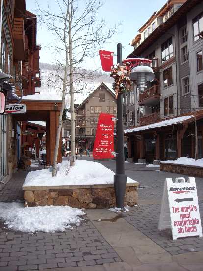 Copper Mountain has a very cool village right next to the lifts.