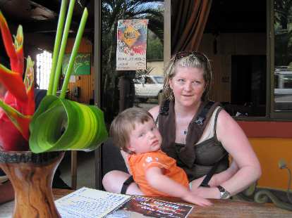 Zoe and Charis in Dominical. Photo: Tori. (15 Mar 2011) Zoe and Charis in Dominical.